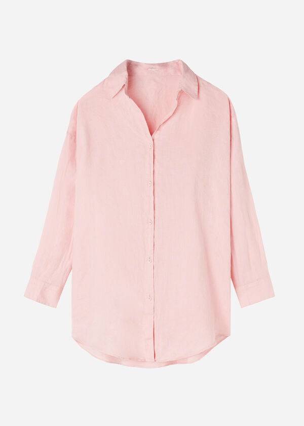 Calzedonia Linen Shirt Ženske Cover Ups Zlatne | HR2093HK