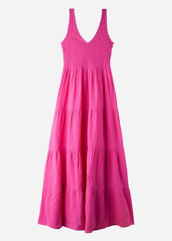 Calzedonia Long Dress with Ruffled Skirt Ženske Cover Ups Roze | HR2089SO