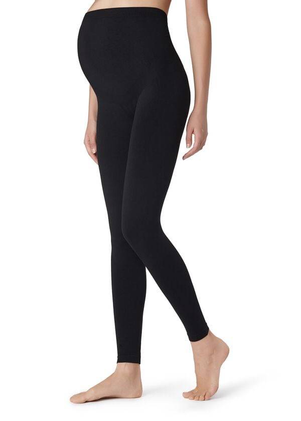 Calzedonia Opaque Maternity Footless Tights Ženske Tajice Crne | HR1523KI