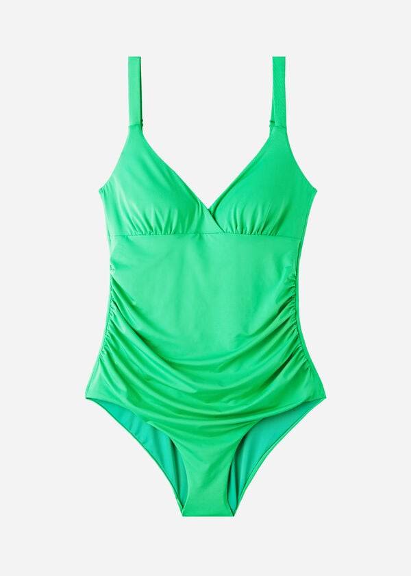 Calzedonia Podstavljena One-Piece Shaping-Effect Indonesia Eco Ženske Kupaći Kostimi Zelene | HR1998NB