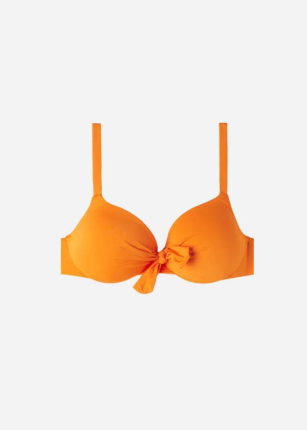 Calzedonia Podstavljena Push Up Indonesia Eco Sexy Ženske Gornji Dio Bikinija Narančaste | HR2363GL