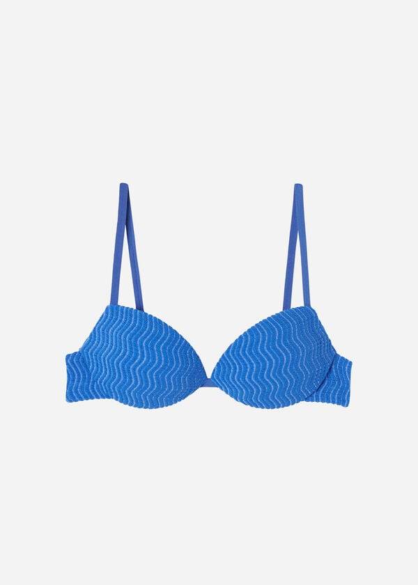 Calzedonia Podstavljena Push-Up Mykonos Ženske Gornji Dio Bikinija Plave | HR2322RW