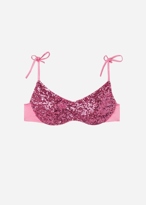 Calzedonia Podstavljena Tank-Stil Cannes rosa Ženske Gornji Dio Bikinija Roze | HR2302JJ