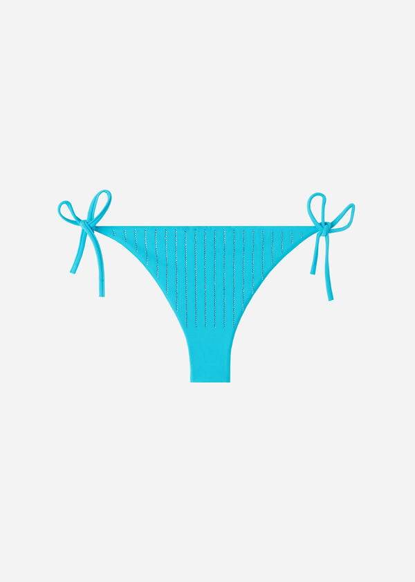 Calzedonia Rhinestone Brazilian String Shanghai Ženske Donji Dio Bikinija Tirkizne Zelene | HR2673PQ