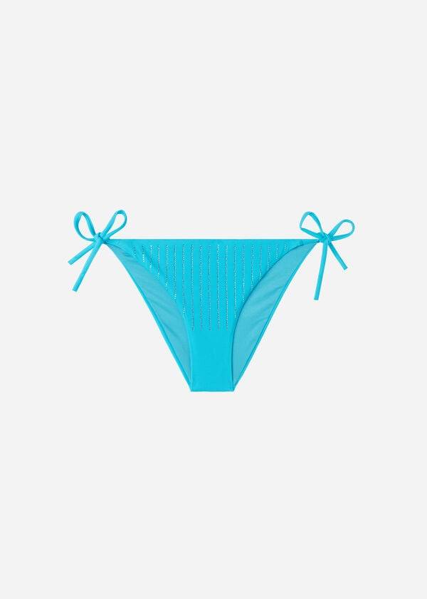 Calzedonia Rhinestone String Shanghai Ženske Donji Dio Bikinija Tirkizne Zelene | HR2665KI