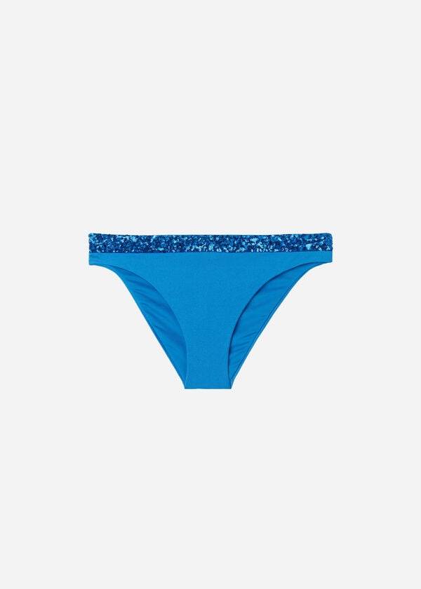 Calzedonia Sequined Cannes rosa Ženske Donji Dio Bikinija Plave | HR2650UT