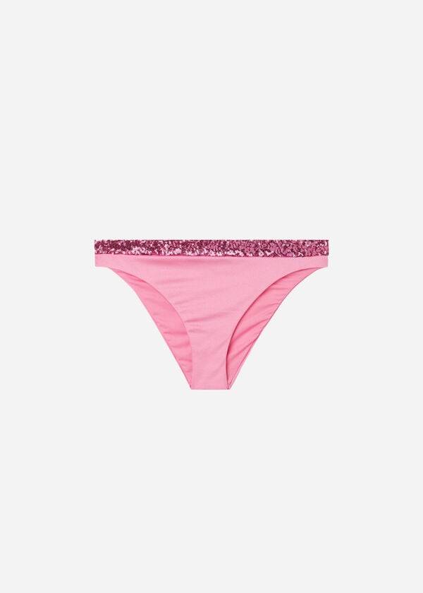 Calzedonia Sequined Cannes rosa Ženske Donji Dio Bikinija Roze | HR2651YU