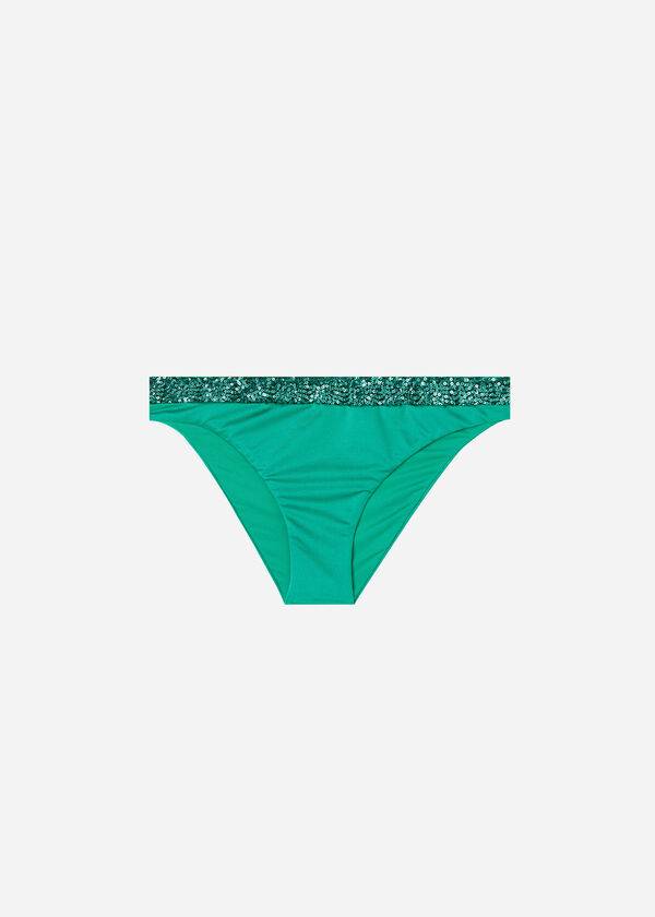 Calzedonia Sequined Cannes Ženske Donji Dio Bikinija Zelene | HR2655WY