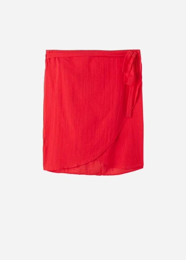 Calzedonia Short Wrap Sarong Ženske Cover Ups Crvene | HR2051MA