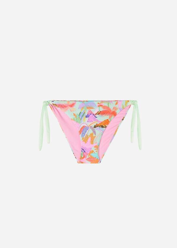 Calzedonia Side-Tie Foliage Tahiti Ženske Donji Dio Bikinija Zelene | HR2622HK