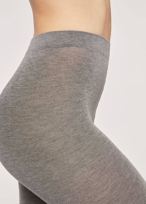 Calzedonia Soft Modal and Cashmere Blend Opaque Ženske Hulahopke Sive | HR3129UT