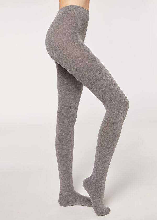 Calzedonia Soft Modal and Cashmere Blend Opaque Ženske Hulahopke Sive | HR3129UT