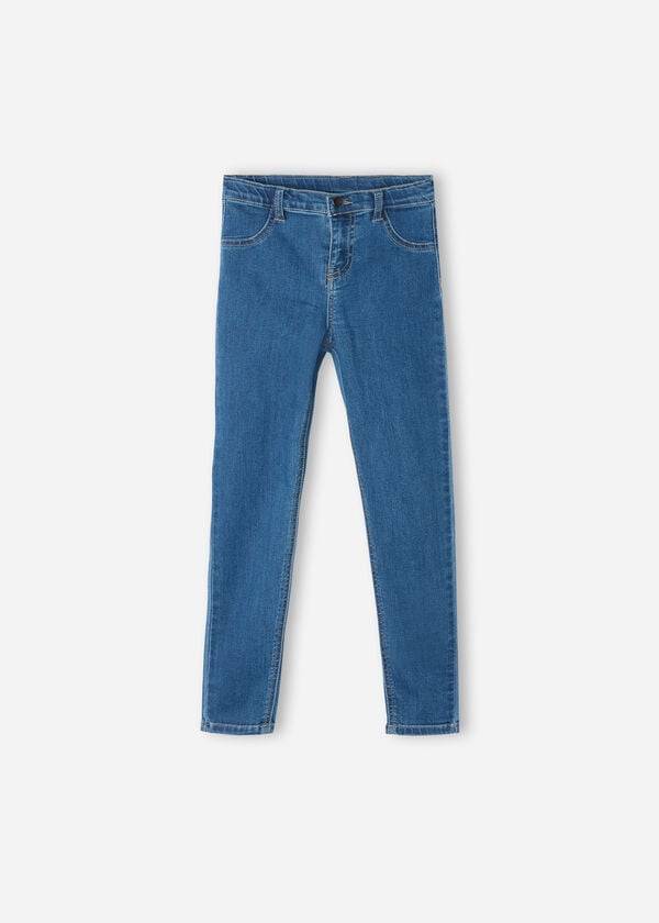 Calzedonia Soft Touch Denim Cropped Mršav Dječje Tajice Plave | HR1049SO