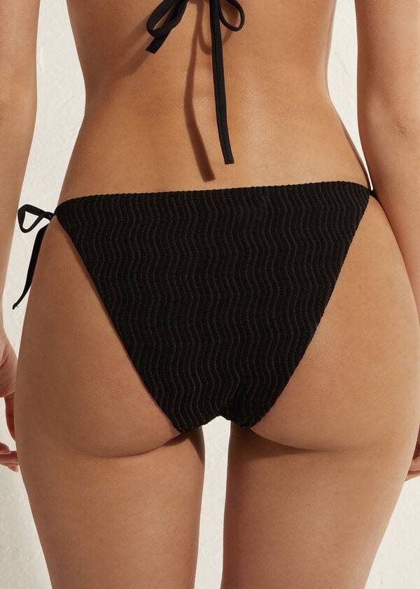 Calzedonia String Mykonos Ženske Donji Dio Bikinija Crne | HR2583EX