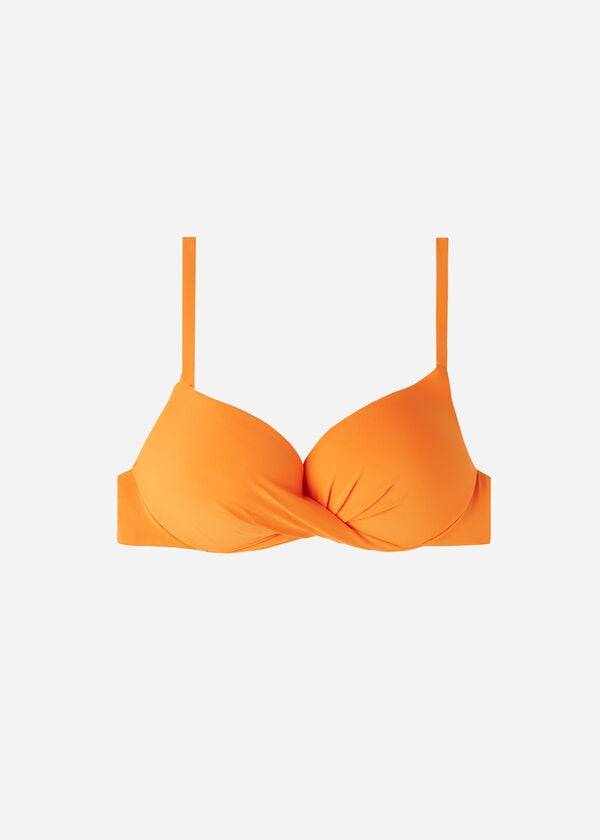 Calzedonia Super Podstavljena Push Up Indonesia Eco Ženske Gornji Dio Bikinija Narančaste | HR2216OR