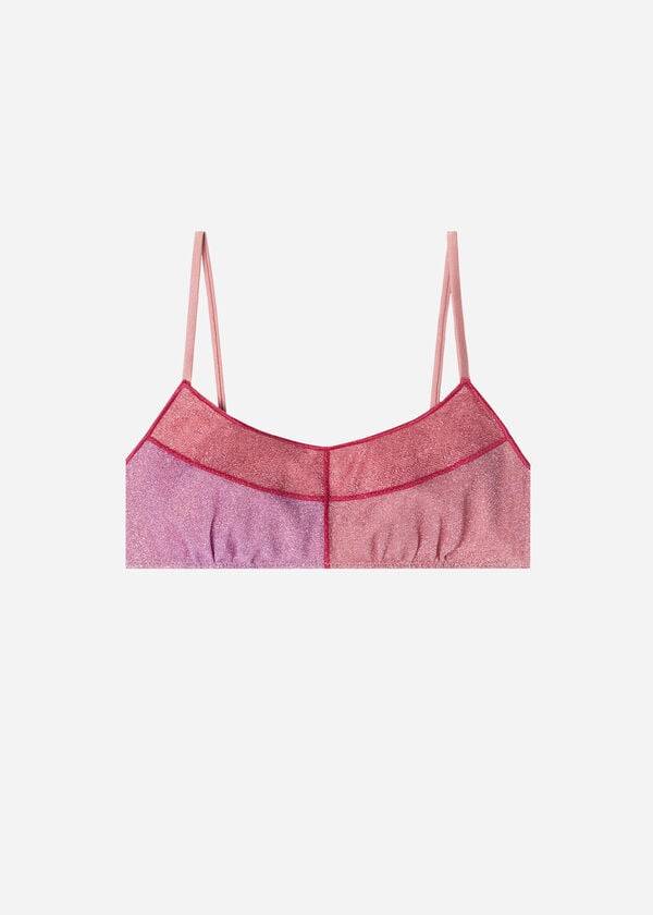 Calzedonia Tank Stil Lamé Lisbona Ženske Gornji Dio Bikinija Roze | HR2194DN