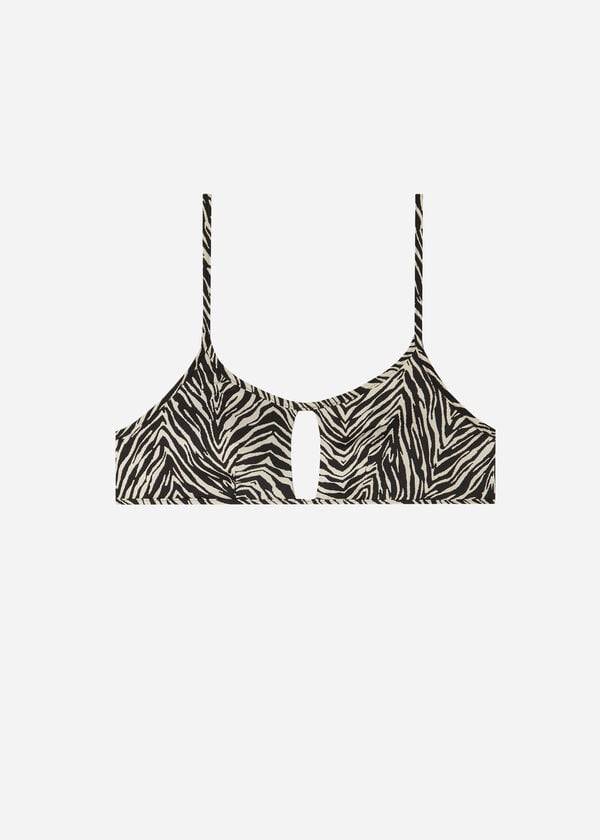 Calzedonia Tank Stil Zebra Nairobi Ženske Gornji Dio Bikinija Crne | HR2191PQ