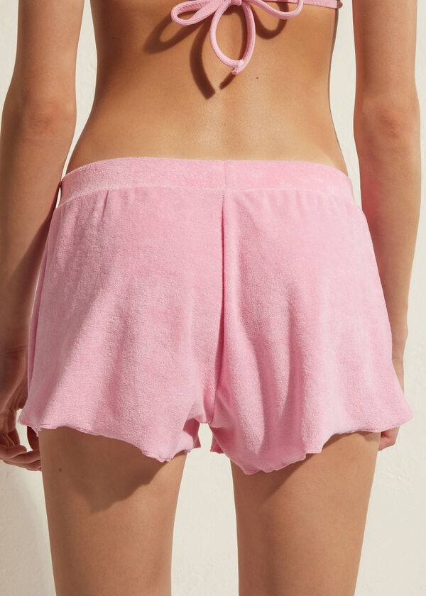 Calzedonia Terrycloth Shorts Ženske Cover Ups Roze | HR2040GL