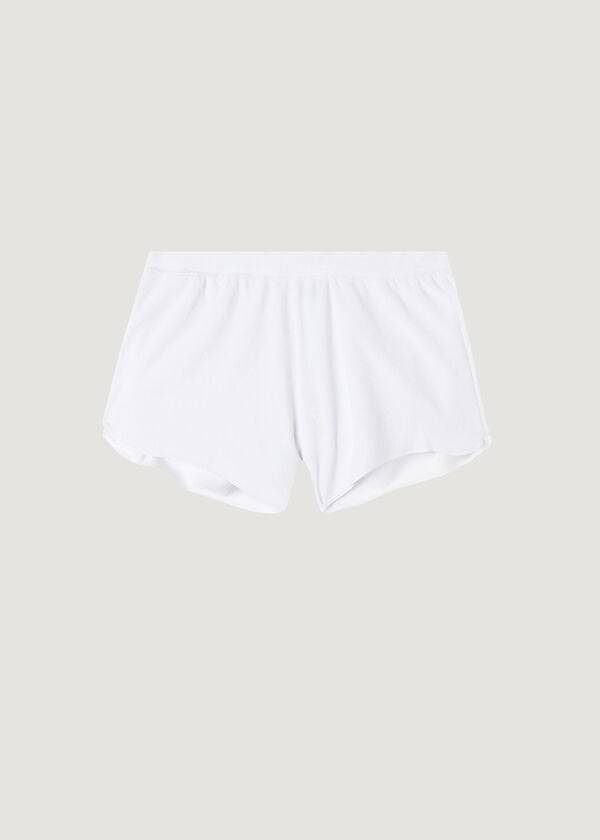 Calzedonia Terrycloth Shorts Ženske Cover Ups Bijele | HR2041HK