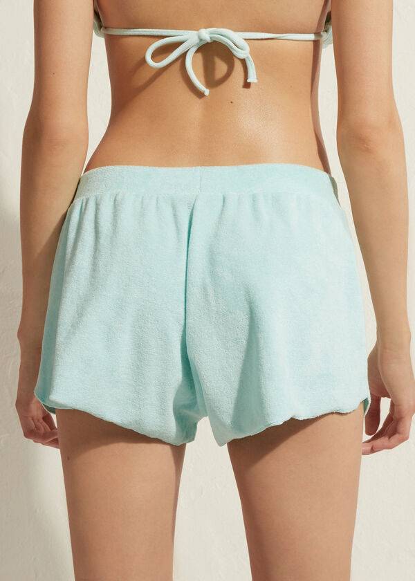 Calzedonia Terrycloth Shorts Ženske Cover Ups Plave | HR2042JJ