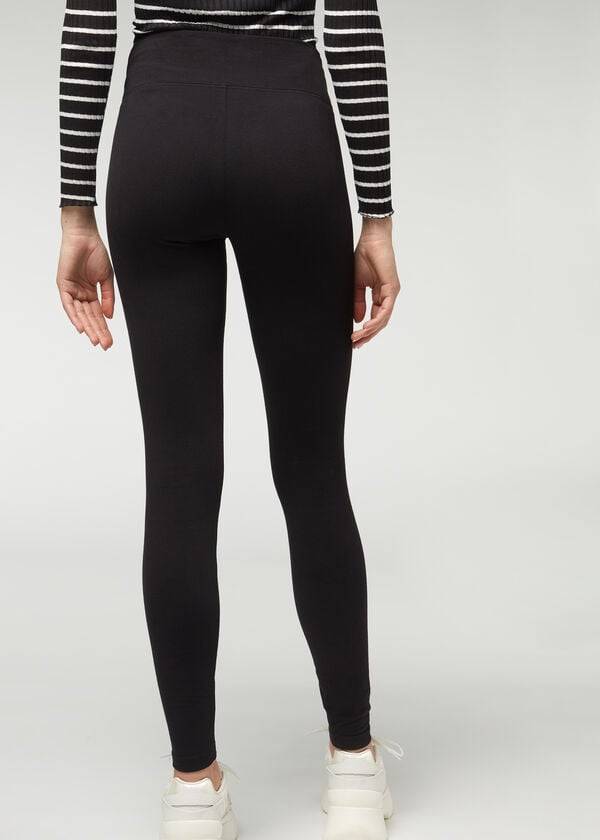 Calzedonia Thermal Ženske Tajice Crne | HR1494GL