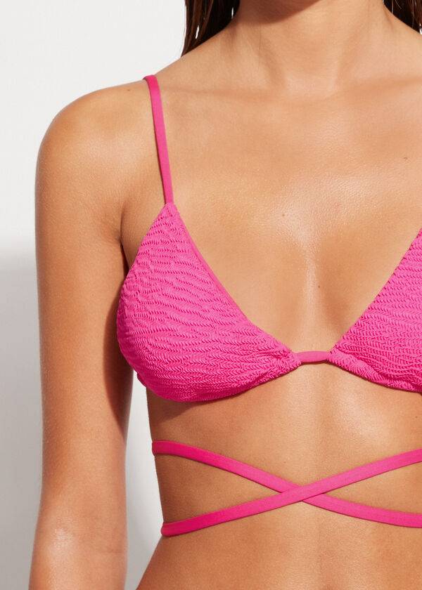 Calzedonia Triangle Slajd String Miami Ženske Gornji Dio Bikinija Roze | HR2171HK