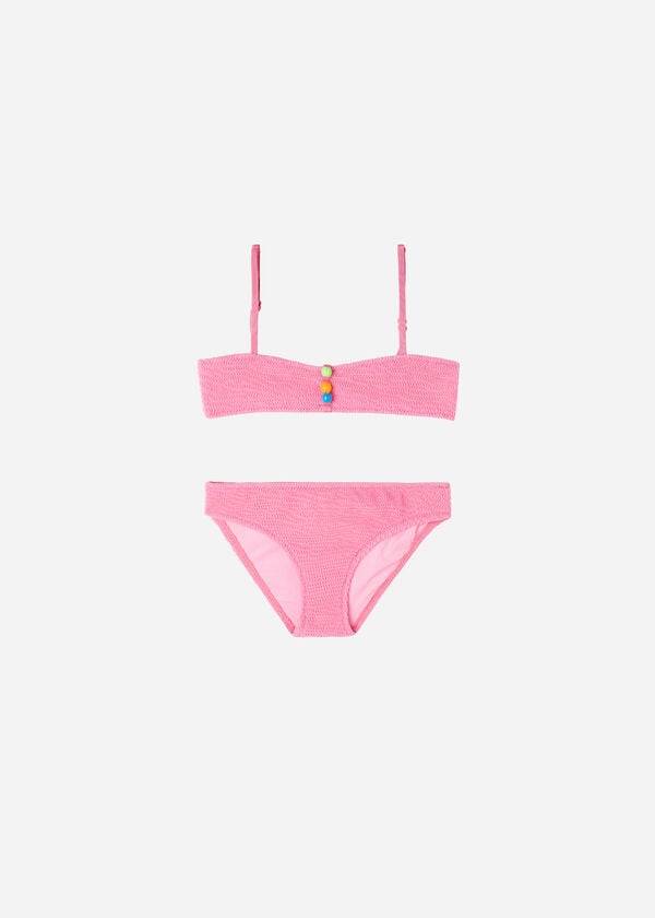 Calzedonia Two-Piece Bandeau San Diego Dječje Kupaći Kostimi Roze | HR1123IS