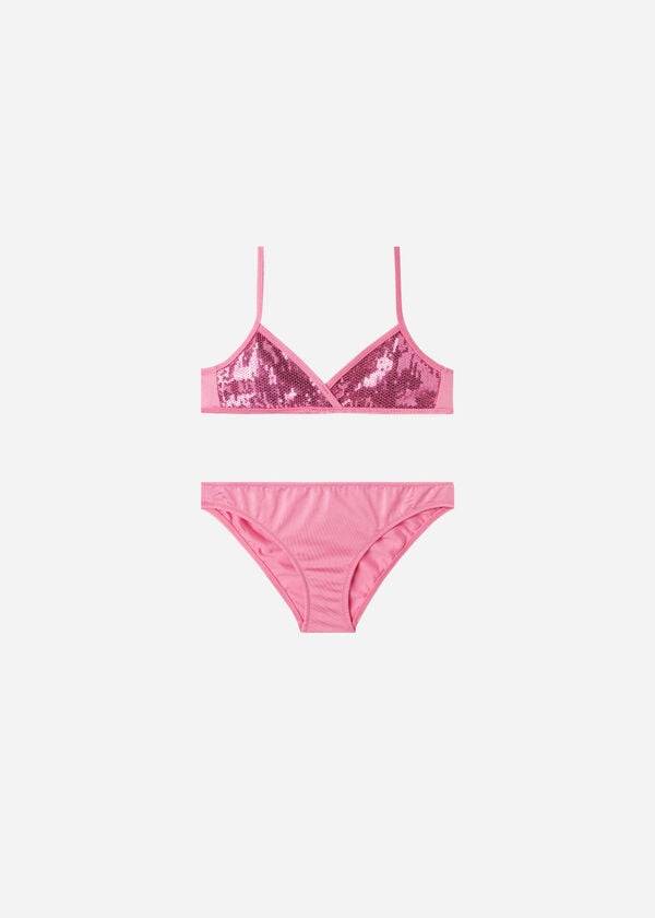 Calzedonia Two-Piece Tank-Stil Cannes Dječje Kupaći Kostimi Roze | HR1114NB