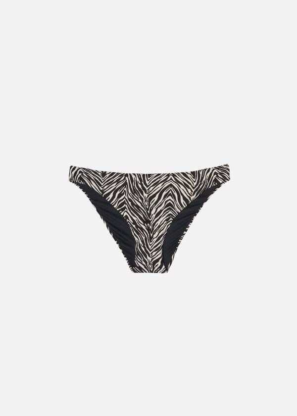 Calzedonia Zebra Nairobi Ženske Donji Dio Bikinija Crne | HR2530RW